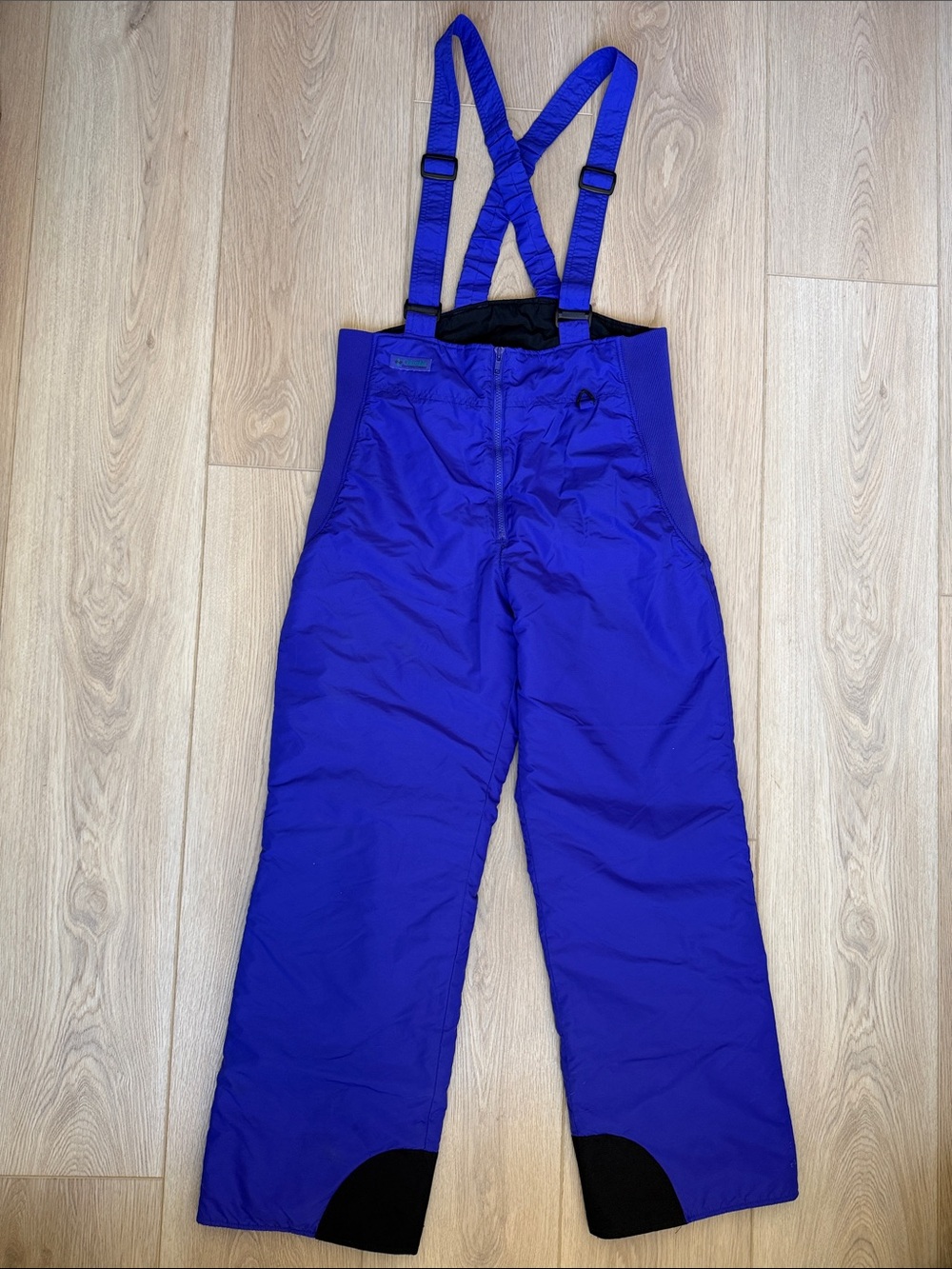 Retro Snow Pants Vintage Columbia Mens M Ski Bibs Neon Purple Blue Gorp Overalls